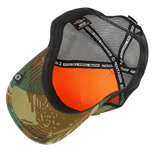 Pentagon Baseball Cap Delta Tactical BB Mesh Camo mit Netzeinsatz verstellbar Greek Lizard camo Bild 9