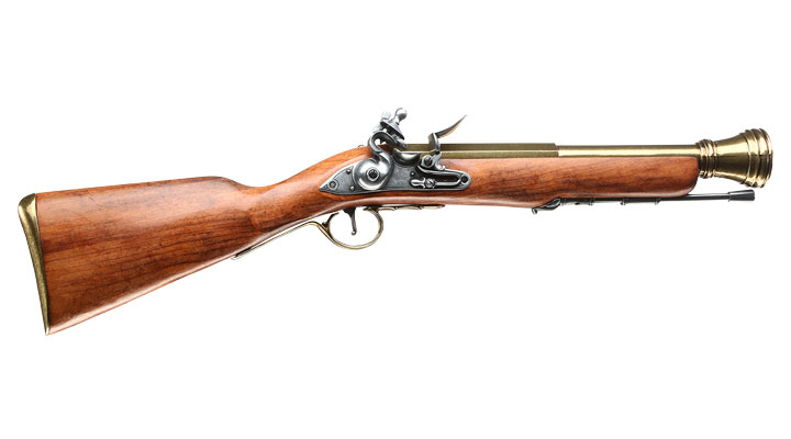 Dekowaffe Englische Tromblon Steinschlo messing 18. Jahrhundert Bild 9