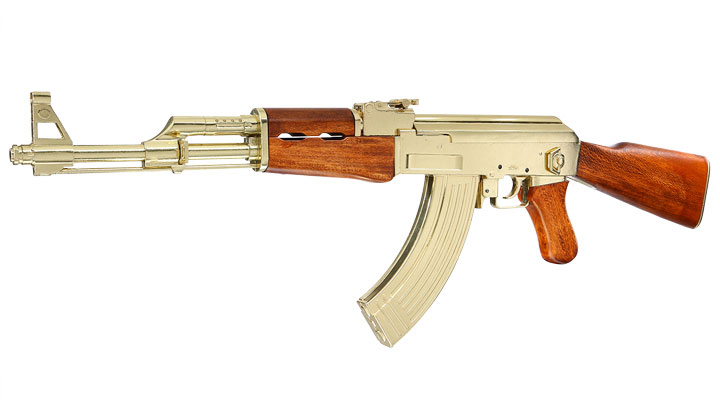 Dekowaffe Kalashnikov AK47 Sadam-Ausfhrung goldfarben