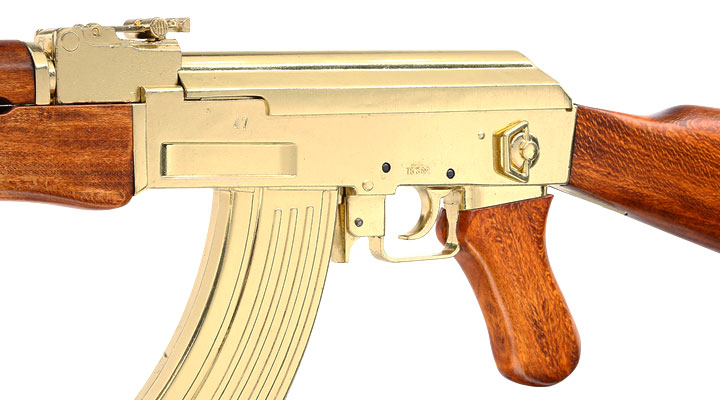Dekowaffe Kalashnikov AK47 Sadam-Ausfhrung goldfarben Bild 8