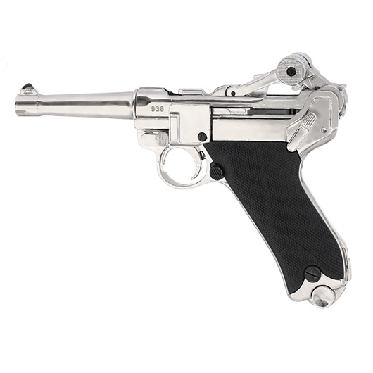 Luger P08 Parabellum 1898 silber Dekowaffe