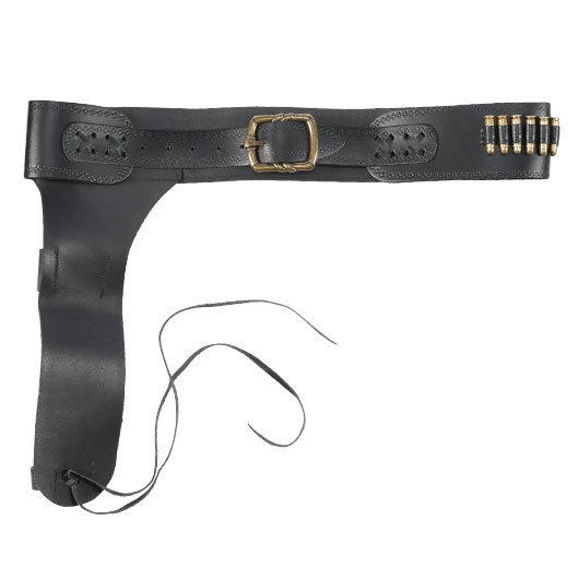 Gewehrgrtel fr Mare`s Leg Winchester Echtleder schwarz inkl. 15 Dekopatronen Bild 1