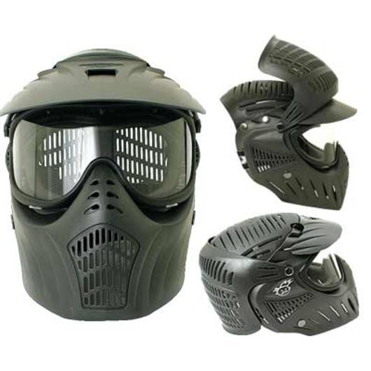 JT X-Ray PROtector Paintball Maske Komplettschutz Single Glas schwarz