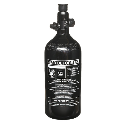 Dye HPA Tank LT 0,8L / 48ci  mit Regulator 3000 PSI fr Painball/Airsoft schwarz Bild 1