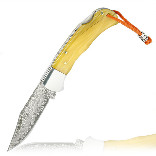 Albainox Taschenmesser mit Damastklinge