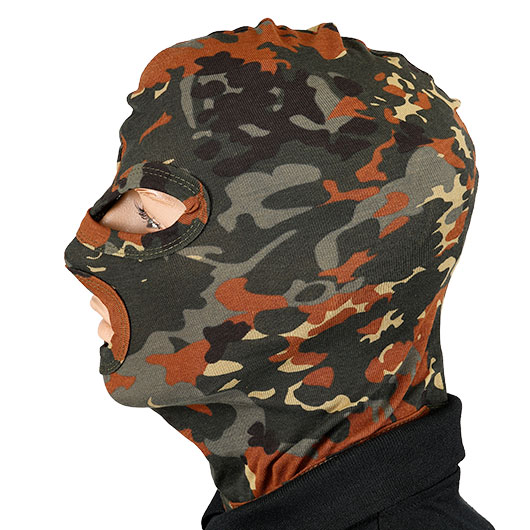Kopfhaube, Balaclava 3-Loch, flecktarn Bild 2