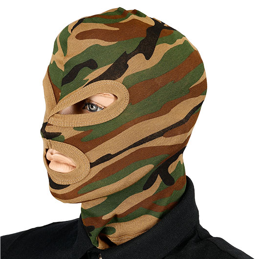 Kopfhaube, Balaclava 3-Loch, woodland