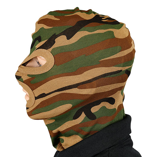 Kopfhaube, Balaclava 3-Loch, woodland Bild 2