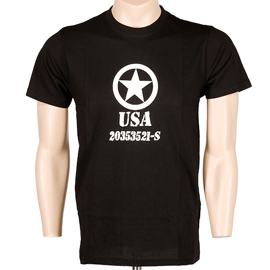 Mil-Tec T-Shirt USA, schwarz