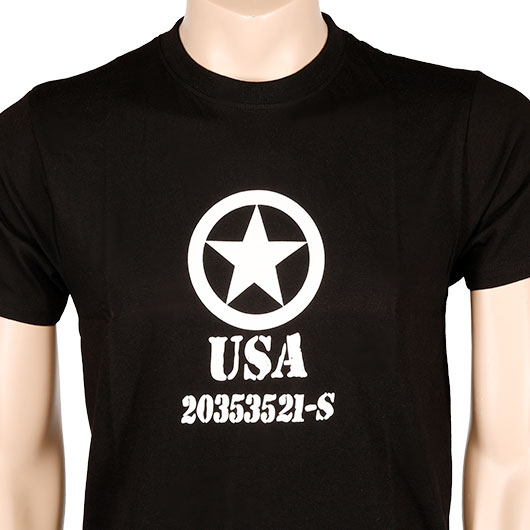 Mil-Tec T-Shirt USA, schwarz Bild 3