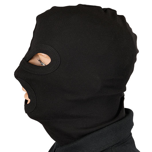 Kopfhaube, Balaclava 3-Loch, schwarz Bild 2
