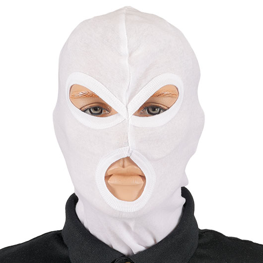 Kopfhaube, Balaclava 3-Loch, weiss Bild 1