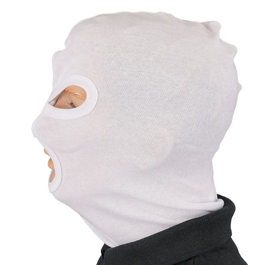 Kopfhaube, Balaclava 3-Loch, weiss Bild 2
