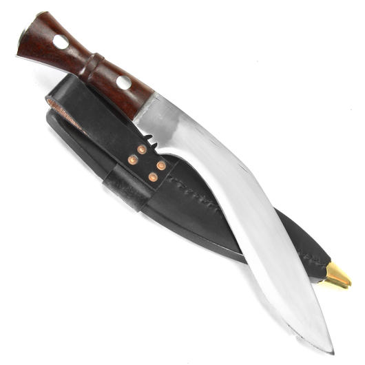 Gurkha Haumesser mit zwei kleinen Beimesser Kohlenstoffstahl Bild 2