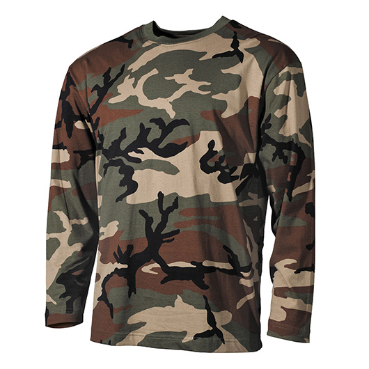 Mil-Tec Langarmshirt woodland Bild 1