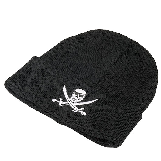 Mc Allister Beanie schwarz Totenkopf gestickt Bild 2