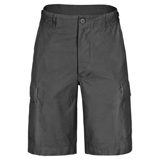 Bermuda Short Ripstop, prewash, schwarz