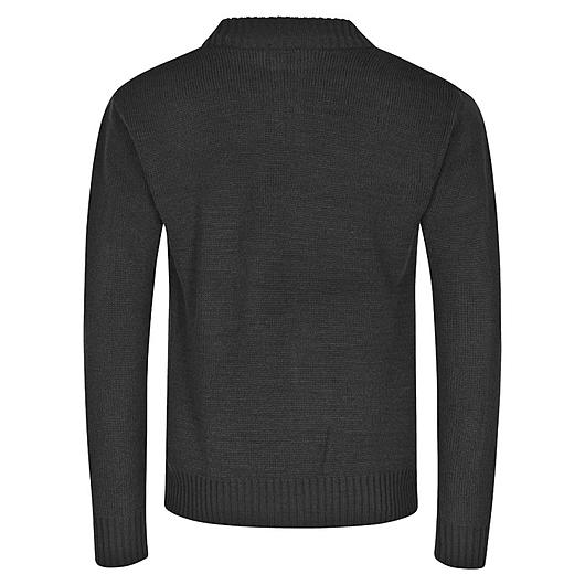 Mil-Tec Strickpullover Typ Schweizer Armee mit Reiverschluss schwarz Bild 1