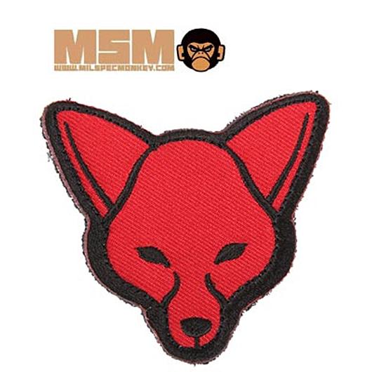 Mil-Spec Monkey Fox Head Patch Red