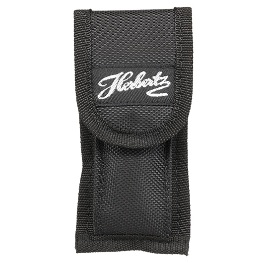 Messer-Etui, schwarzes Nylon, lngs und quer tragbar, 11cm