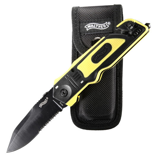Walther Rettungsmesser ERK  Rescue Knife inkl. Holster gelb Bild 3