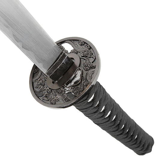 Tole 10 Imperial Schwert Katana Dragon wei mit Holzstnder Bild 1