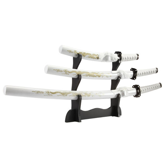 Haller Schwert-Set Samuraigarnitur White Dragon inkl. Stnder