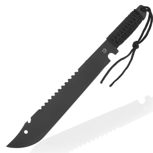 MP9 Machete schwarz rostfreie Klinge Ganzstahl Nylonscheide mit Gürtelschlaufe 
