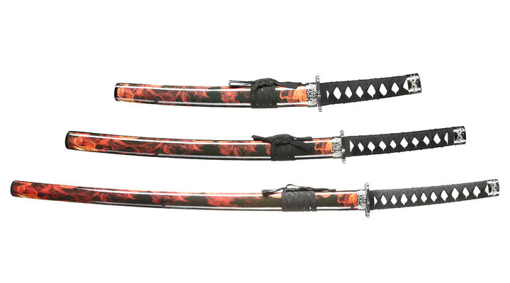 Schwert-Set Samuraigarnitur Beni inkl. Stnder Bild 3