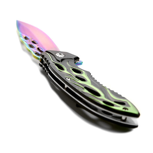 Einhandmesser Green Fire rainbow Bild 2