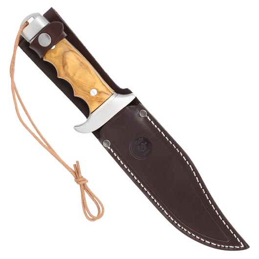 Nieto Cetreria Bowiemesser 4403 Olivenholz inkl. Lederscheide Bild 4