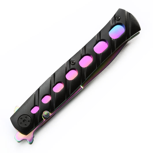 Haller Einhandmesser Stiletto rainbow/schwarz Bild 5