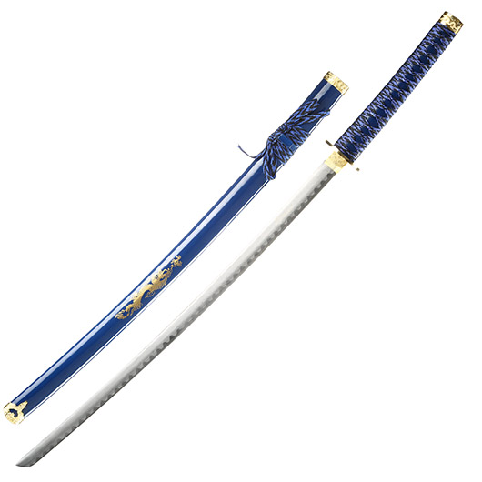 Tole 10 Imperial Schwertset Golden Dragon 3-teilig inkl. Stnder blau Bild 1