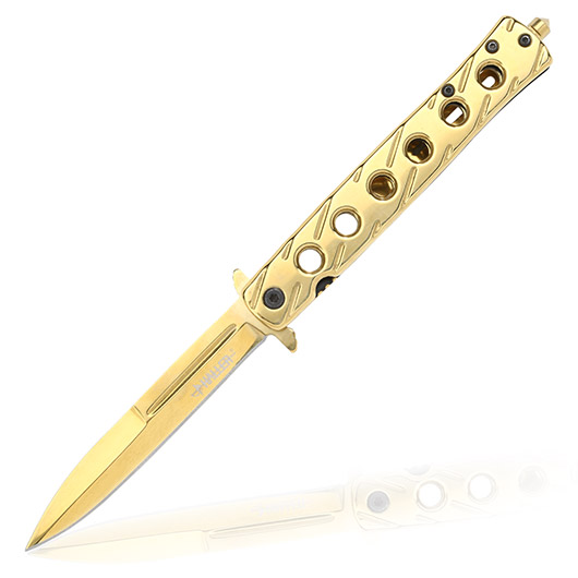 Haller Einhandmesser Stiletto gold