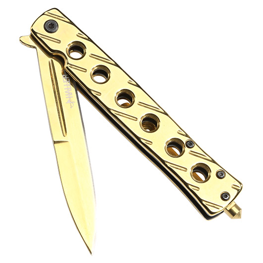 Haller Einhandmesser Stiletto gold Bild 3