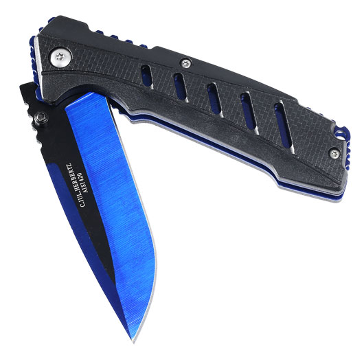 CJH Einhandmesser blau / schwarz Bild 3