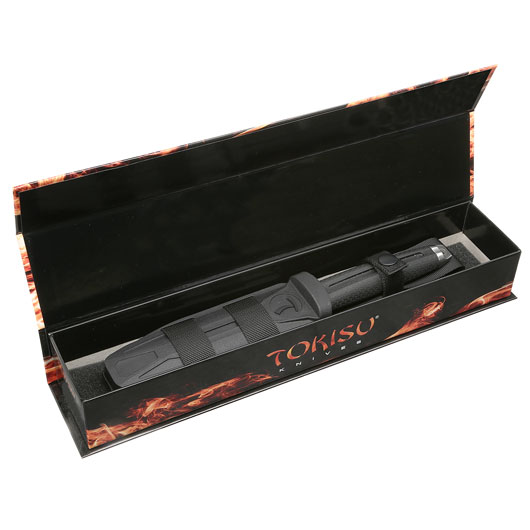 Tokisu Taktisches Messer Musashii Tantoklinge silber/schwarz inkl. Grtelscheide und Box Bild 7