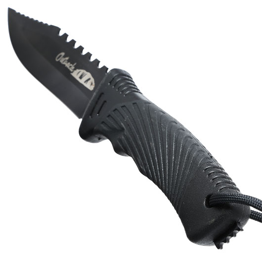 Haller Outdoormesser Outback Sgezahnung schwarz inkl. Kunststoffscheide Bild 6