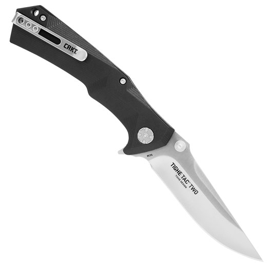 CRKT Einhandmesser Tighe Two Clip Point silber/schwarz inkl. Grtelclip Bild 1