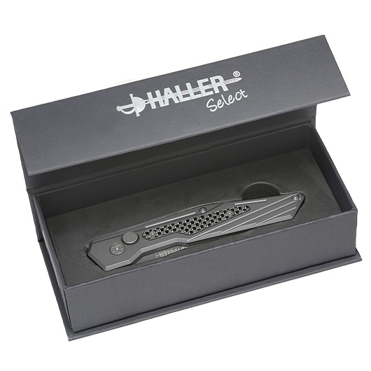 Haller Select Springmesser Silfri titanbeschichtet mit Grtelclip u. Geschenkbox Bild 4