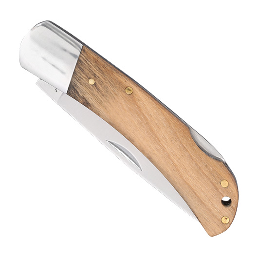 Haller Taschenmesser mit Olivenholzgriff silber/braun Bild 4