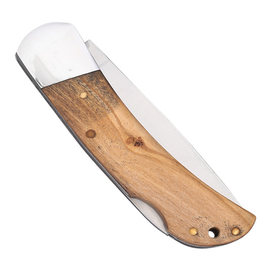 Haller Taschenmesser mit Olivenholzgriff silber/braun Bild 5