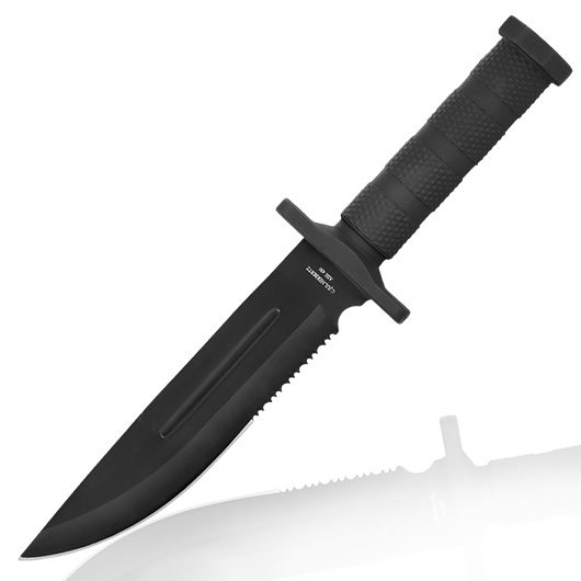 CJH Outdoormesser schwarz inkl. Kunststoffscheide