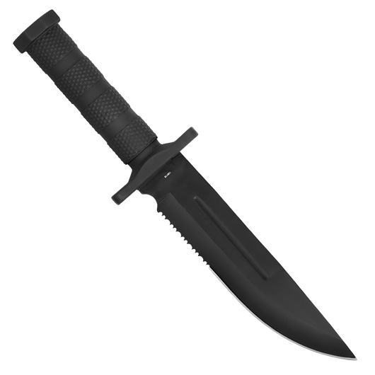 CJH Outdoormesser schwarz inkl. Kunststoffscheide Bild 1