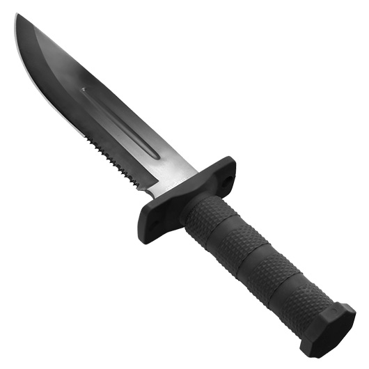 CJH Outdoormesser schwarz inkl. Kunststoffscheide Bild 4
