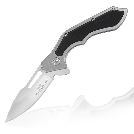 United Cutlery Einhandmesser Gil Hibben`s Hurricane G10 silber/schwarz