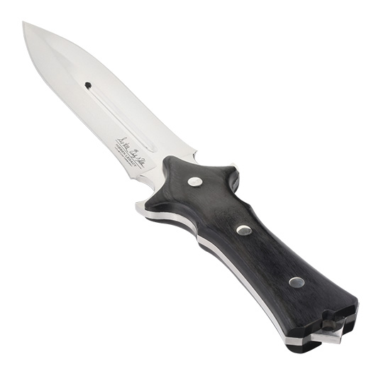 United Cutlery Stiefelmesser Gil Hibben Legacy Boot Knife inkl. Lederscheide silber/schwarz Bild 3