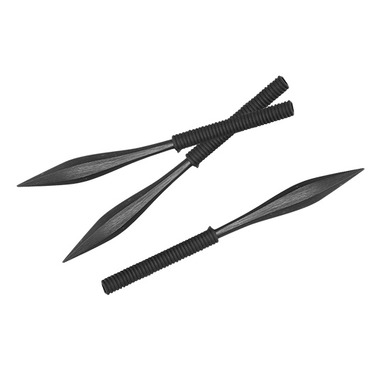 Kunai Wurfmesser Set 3-teilig inkl. Nylonscheide schwarz Bild 2