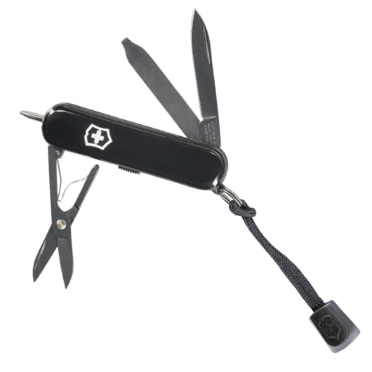 Victorinox Taschenmesser Signature Lite Onyx Black inkl. Kugelschreiber, LED Lampe schwarz