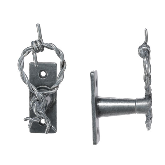 Stacheldraht Wandhalter fr Schwerter 1 Paar ausziehbar silber Bild 1